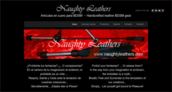 Desktop Screenshot of naughtyleathers.com