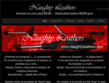 Tablet Screenshot of naughtyleathers.com